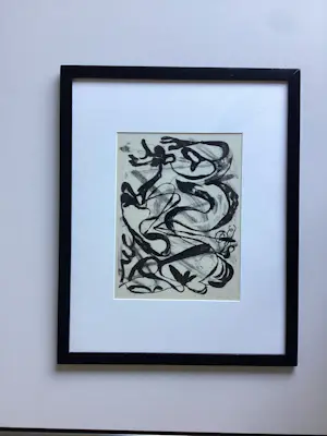 Piet van Stuivenberg - Abstract lijnenspel - litho - ingelijst kopen? Bied vanaf 100!
