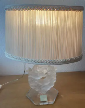 Rene Lalique - Tischleuchte mit Vögeln, gefrostetes Glas kopen? Bied vanaf 490!