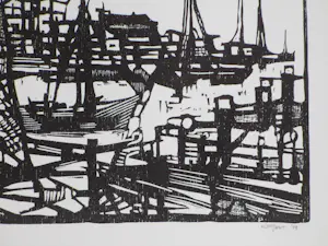 Fon Klement - Haven - Hout/Linosnede kopen? Bied vanaf 48!