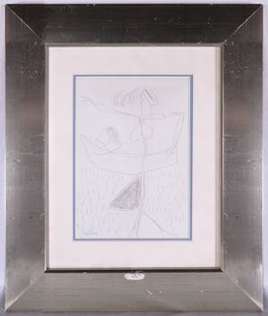 Etienne Elias - Tekening op de achterkant van een Gevangenisbriefje, Vrouwfiguur kopen? Bied vanaf 100!