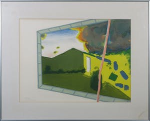 Roger Raveel - Zeefdruk, Onweder - Ingelijst kopen? Bied vanaf 400!