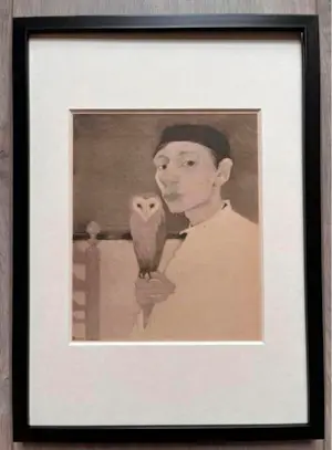 Jan Mankes - Originele Heliogravure Zelfportret met Uil 1923 kaufen? Bieten Sie von 170!