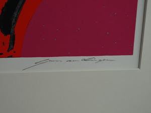 Niet of onleesbaar gesigneerd - GROTE ingelijste zeefdruk , Parkeermeter – gesigneerd – nr. 27 van 50 ex. kopen? Bied vanaf 1!