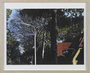 Rob Scholte - Zeefdruk, Filarskiweg uit serie Bergense School, 13 dorpsgezichten - Ingelijst kopen? Bied vanaf 1!