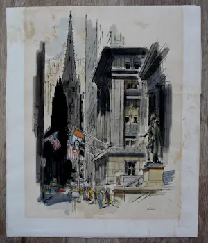 Ardis Hughes - Aquarel: Trinity Church kaufen? Bieten Sie von 100!