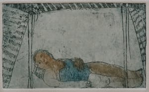 Karin Campfens - Kleurenets Vrouw in tent kopen? Bied vanaf 35!