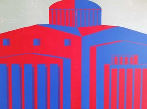 Ko Aarts - GEBOUW / KLEURLITHOGRAFIE / 50x65cm / SIG / 1995 kopen? Bied vanaf 25!