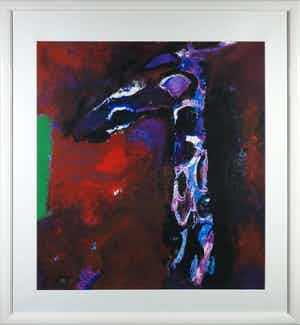 Nico Molenkamp - Zeefdruk, Giraffe - Ingelijst (Groot) verkocht voor € 150!