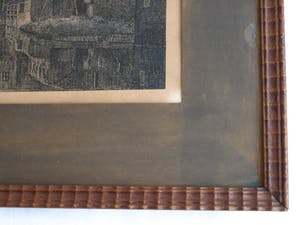 Niet of onleesbaar gesigneerd - Pentekening , “Achtergevels bocht te Enkhuizen” kopen? Bied vanaf 10!