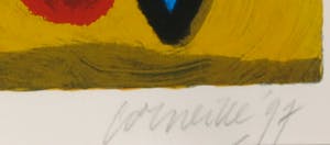 Corneille - Zeefdruk, L'oiseau au fond bleu - Ingelijst (Groot) kopen? Bied vanaf 250!