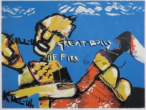 Herman Brood - Zeefdruk, Great Balls of Fire, Ingelijst (Groot) kopen? Bied vanaf 250!