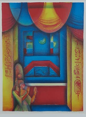 Marianne Aulman - Litho, Cleopatra- Ingelijst kopen? Bied vanaf 1!