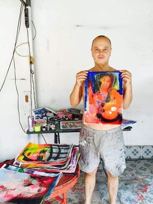 Peter Klashorst - Gemengde techniek - Handgesigneerd !!! kopen? Bied vanaf 80!