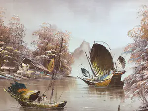 Niet of onleesbaar gesigneerd - Oosters landschap kopen? Bied vanaf 1!