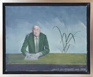 Hans Leyerzapf - Olieverf op doek: 'De spreker' (1978). kopen? Bied vanaf 355!