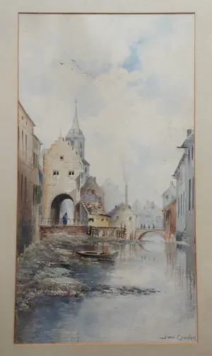 Hermanus Koekkoek (jr.) - Jan van Couver : Aquarel kopen? Bied vanaf 1!