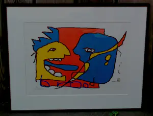 Herman Brood - Ingelijste zeefdruk: ‘Wat zeg jij?’ (oplage slechts 25 stuks!) kopen? Bied vanaf 299!