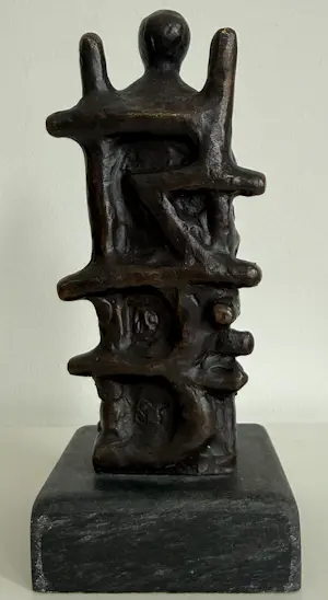 Brons (Onbekend) - bronzen sculptuur | 'Zittende man' kopen? Bied vanaf 20!