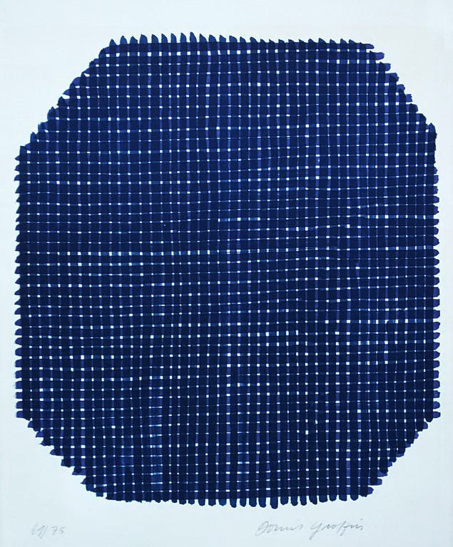 Daniel Graffin - Compositie van blauwe lijnen, litho kopen? Bied vanaf 95!