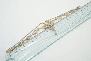 45 - Schitterend 18Kt bi-color goud & diamanten halssieraad totaal 4ct briljant! kopen? Bied vanaf 2200!