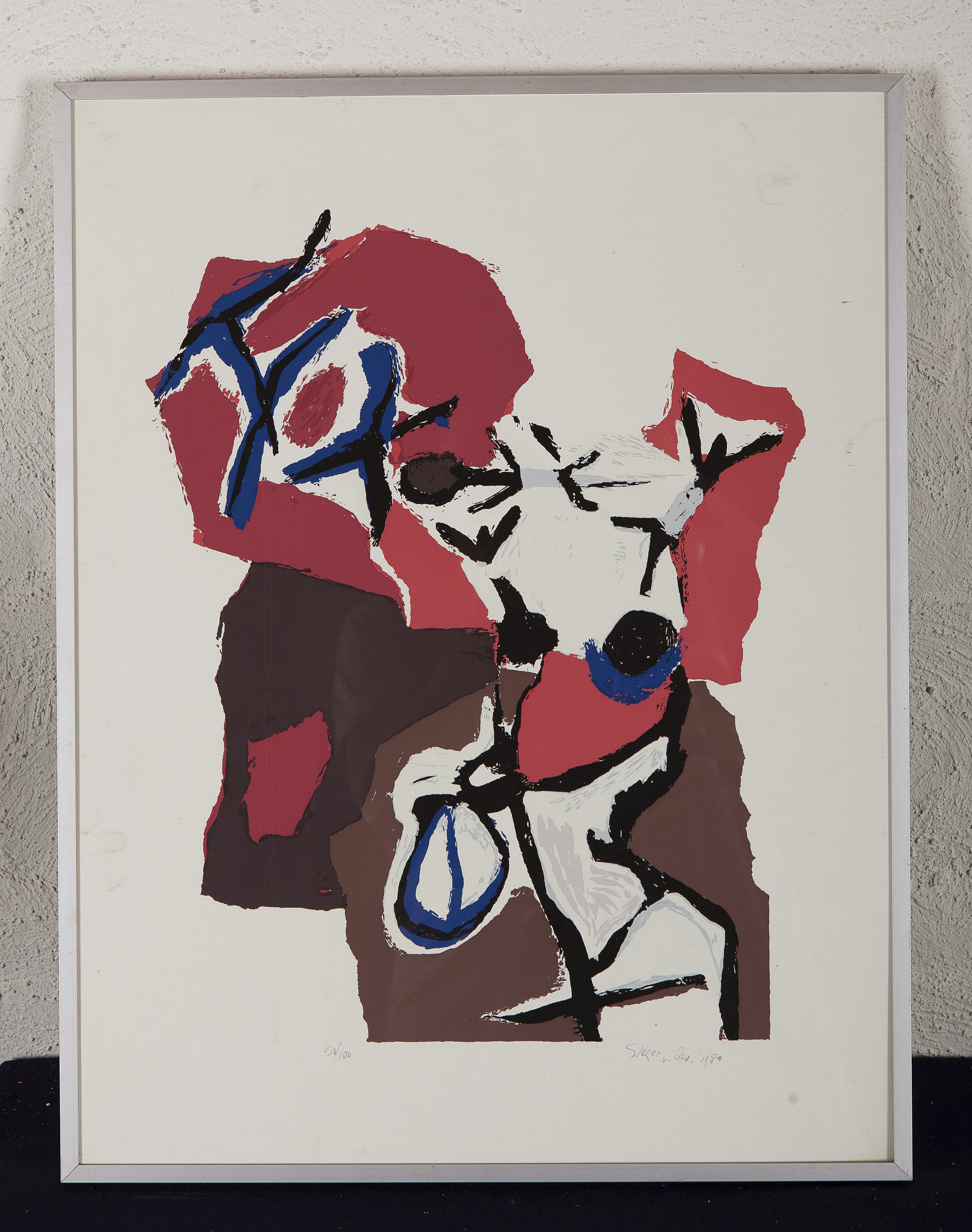 Fred Sieger - Zeefdruk op papier - Gesigneerd r.o. - Oplage 50/100 - Herkomst onbekend - 1980 kopen? Bied vanaf 10!