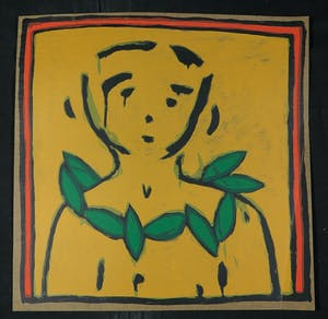 Bart Drost - Zeefdruk op bitumenpapier, Zonder titel kopen? Bied vanaf 1!