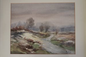 Jos Leurs - Aquarel landschap kopen? Bied vanaf 100!