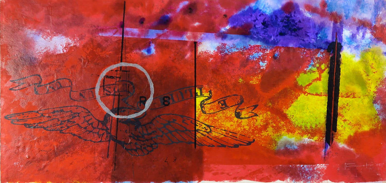 Piotr Konkel - Zeefdruk op paneel, Zonder titel kopen? Bied vanaf 35!