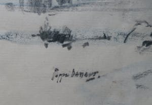 Poppe Damave - Tekening: "Voor Godfried" kopen? Bied vanaf 1!