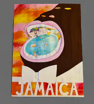 Mavis Smith - Amerikaanse schilder, auteur en illustrator - gem. techniek collage "Jamaica" kaufen? Bieten Sie von 140!
