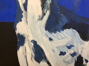 Ivo Kamphuis - Acryl op doek. Titel, "Duitse dog". kopen? Bied vanaf 80!