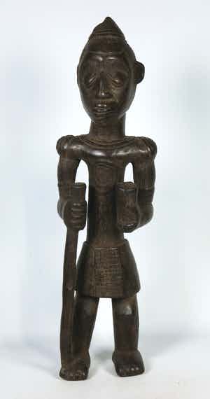 Lulua - Bulenga-man met staf en beker verkocht voor € 1!