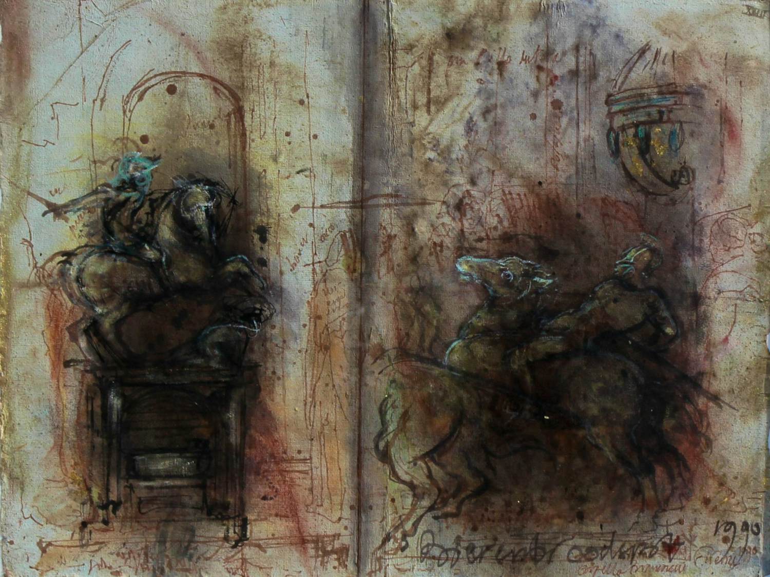 Gerti Bierenbroodspot - Ingelijste gemengde techniek: Capella Brancusi XXIV (nette lijst!) kopen? Bied vanaf 495!