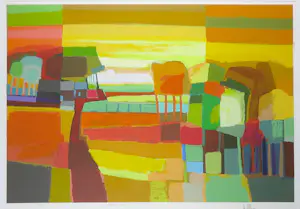 Ton Schulten - Zeefdruk, Nazomer - Ingelijst (Groot formaat!) kopen? Bied vanaf 350!