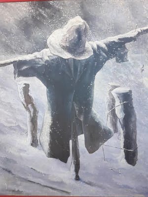 Marinus Schipper - Vogelverschrikker in de sneeuw uit 1938. (134 x 114)! kopen? Bied vanaf 195!