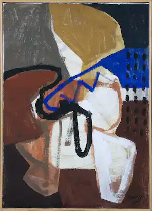 Bruno Pedrosa - Acryl op doek, Abstracte compositie - Ingelijst verkauft für € 180!