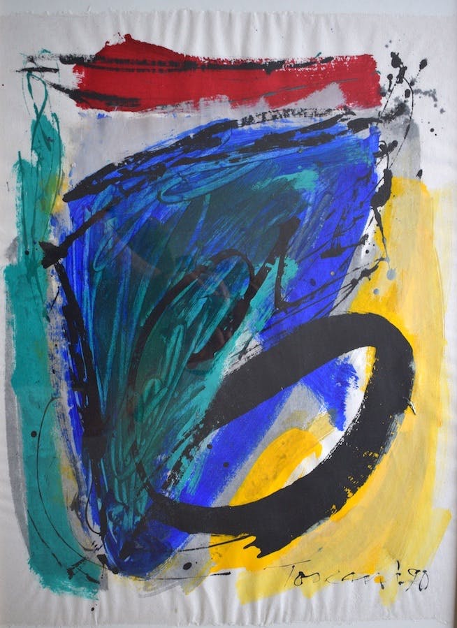 Bep Toscani - Gouache, Ingelijst verkocht voor € 199!