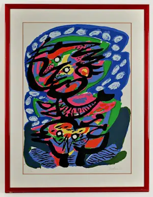 Anton Rooskens - Ingelijste litho: 'Abstract' - 1973 kopen? Bied vanaf 399!