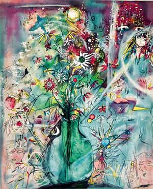 Sandra Jayat - Fleur aux mots Bruyants verkocht voor € 35!