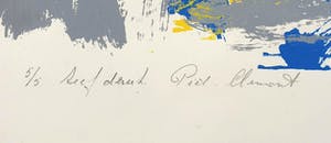 Piet Clement - Zeefdruk: Abstracte compositie kopen? Bied vanaf 34!