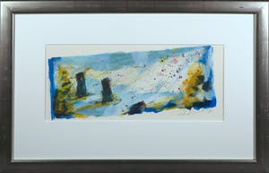 Richard Smeets - Zeefdruk, Hollands landschap II - Ingelijst kopen? Bied vanaf 1!