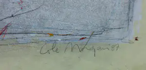 Cole Morgan - Gemengde technieken op board, Zonder titel - Ingelijst kopen? Bied vanaf 1000!