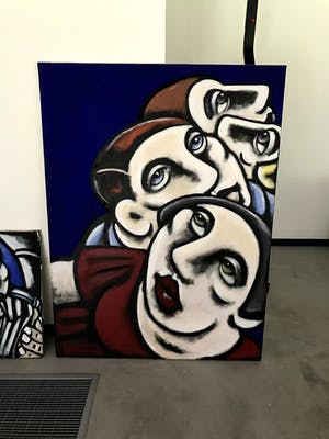 Karen Thomas - 3 Matchende Werken - Acryl op Doek kopen? Bied vanaf 55!