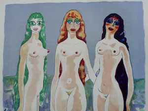 Kees van Dongen - Gravure 1001 nacht : 'Les femmes colombes' kopen? Bied vanaf 15!