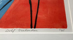 Dolf Verlinden - Zonder Titel - Handgesigneerd & Ingelijst met Passepartout (1995) kopen? Bied vanaf 130!