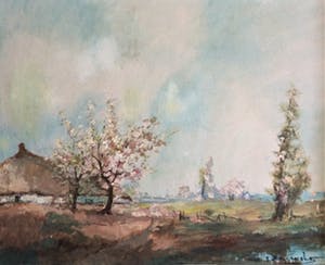Henri Joseph Pauwels - Lente bloesem landschap kopen? Bied vanaf 69!