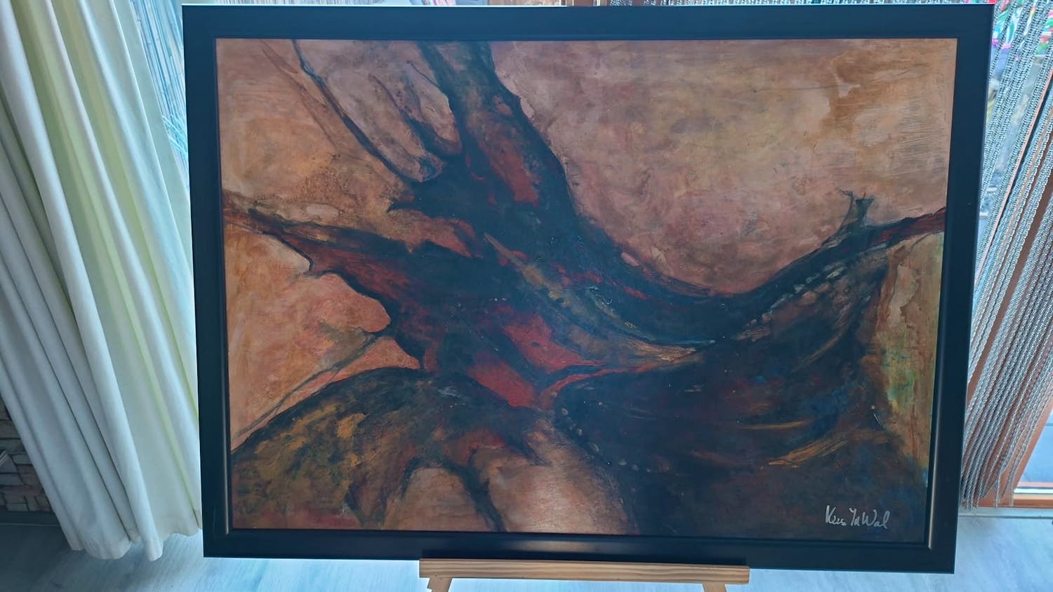 Kees van de Wal - Stilleven" - Groot werk op hout in baklijst - 106 x 76 cm kopen? Bied vanaf 450!