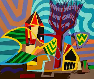 Peter Wiemers - Kerklandschap verkocht voor € 50!