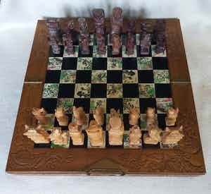 Vintage Chinees sierschaakspel verkocht voor € 50!