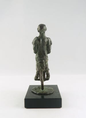 Bep van den Bergh - Brons en natuursteen, Clown op eenwieler kopen? Bied vanaf 50!